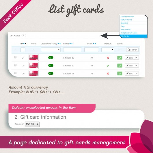 Gift Card - Advanced solution Module