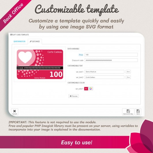 Gift Card - Advanced solution Module