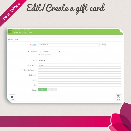 Gift Card - Advanced solution Module