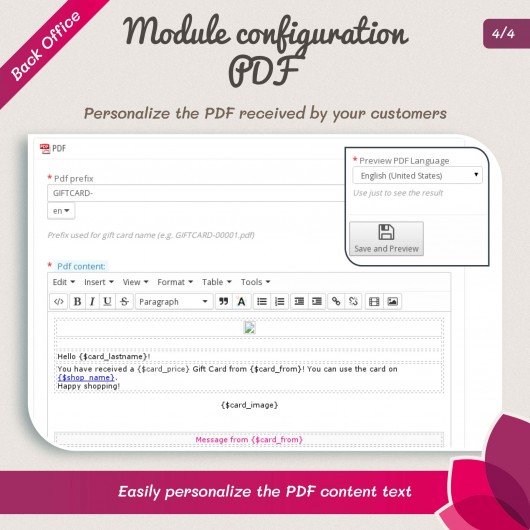 Gift Card - Advanced solution Module