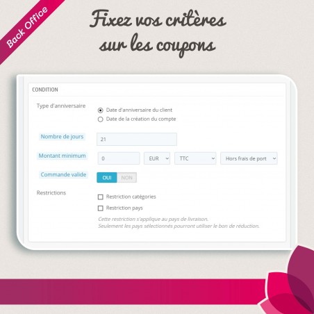 Coupon anniversaire