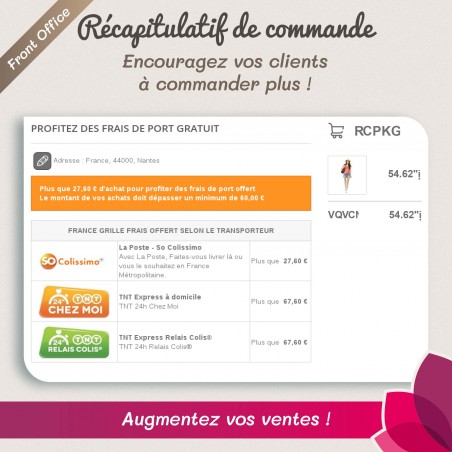 Gestion des frais de ports offerts