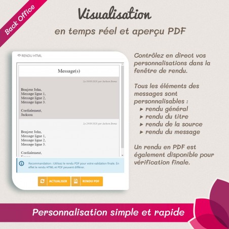 messages sur vos Factures et/ou Bordereaux