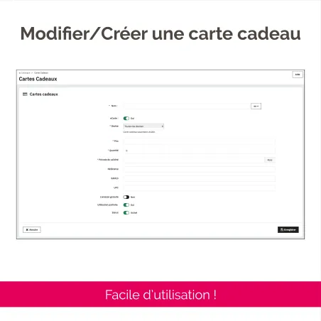 Gift Card - Le module PrestaShop de TimActive